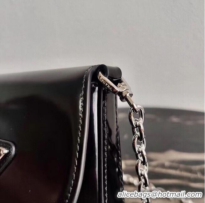 Good Looking Prada Brushed leather mini-bag 1BH185 black