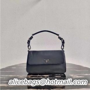 Shop Refined Prada Brushed leather small bag 2AD138 black