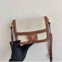 Famous Brand Prada Nappa Leather shoulder bag 1AD257 Brown