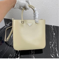 Buy Discount Prada brushed leather tote 1BA330 Biscuits
