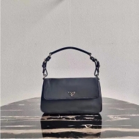 Shop Refined Prada Brushed leather small bag 2AD138 black