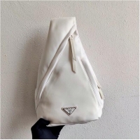Most Popular Prada Brushed leather bag 2VH092 white