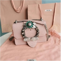 New Product miu miu Matelasse Nappa Leather mini Shoulder Bag 5ED084 pink