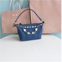 Hot Style miu miu Denim Shoulder Bag 5NB841-1 blue