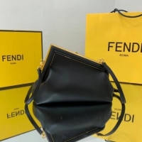 Pretty Style FENDI FIRST SMALL Black leather bag 8BP129A