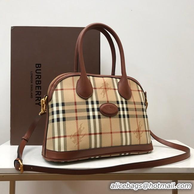 Classic Hot BurBerry Leather Shoulder Bag 81125 brown
