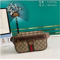 Good Quality Gucci GG Original GG Leather belt bag 574796 brown