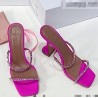 Promotional Amina Muaddi Silk Crystal Sandals 9.5cm AM1022 Pink 2021