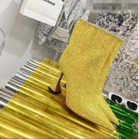 Buy Inexpensive Amina Muaddi Sequins Short Boots AM2301 Silver 2021