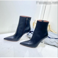 Super Quality Amina Muaddi Calfskin Short Boots AM2309 Black 2021