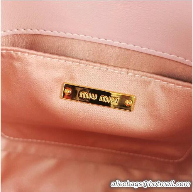Famous Brand miu miu Matelasse Nappa Leather mini Shoulder Bag 5BD196 pink
