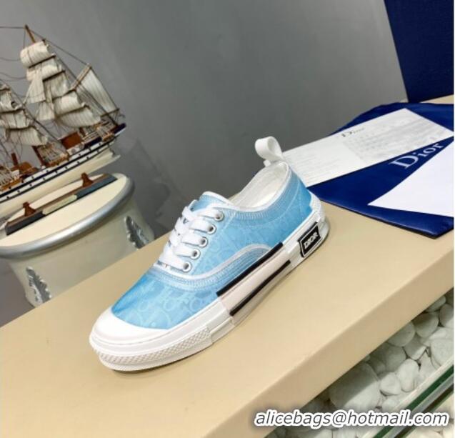 Good Quality Dior B23 Low-top Sneakers in Light Blue Oblique Canvas H06003