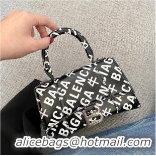 Buy Discount Balenciaga Hourglass XS Top Handle Bag 28332S Black & White