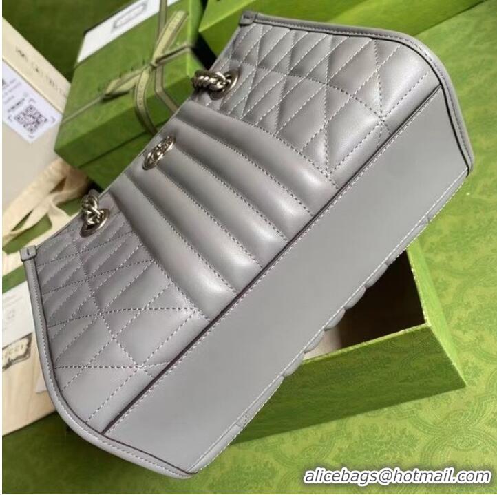 Pretty Style Gucci small leather shoulder bag 681483 grey
