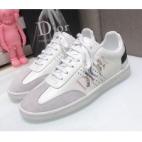 Unique Style Dior Homme B01 Calfskin Suede Sneakers 070853 White