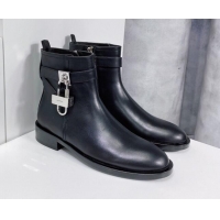 New Design Givenchy Padlock Calfskin Short Boots 091801 Black 2021