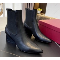 Discount Salvatore Ferragamo Viva Calfskin Chelsea Boots 5.5cm 091722 All Black 2021