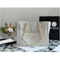 Good Luxurious Chanel Shopping bag MM A67001 White
