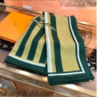Buy Discount Hermes Wool Cashmere Blanket 165x135cm Green 2021 21100732
