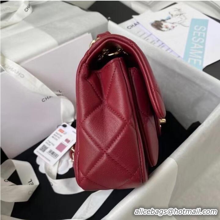 Classic Specials Chanel leather Shoulder Bag AS2798 red