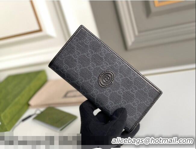 Well Crafted Gucci Men's Black GG Canvas Long Wallet with Interlocking G 672947 2021