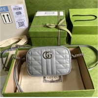 Most Popular Gucci GG Marmont mini shoulder bag 634936 Dark grey