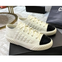 1:1 aaaaa Chanel Quilted Calfskin Sneakers 092411 White