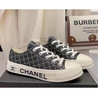 Cheap Price Chanel x Converse Quilted Leather Sneakers 092721 Black