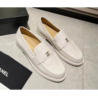 Best Product Chanel Shiny Calfskin Loafers G38048 White