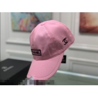 New Discount Chanel Canvas Baseball Hat C92838 Pink 2021