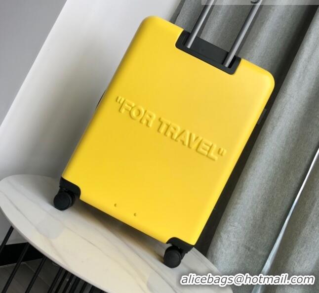 New Cheap Off-White Quote For Travel Luggage 20 inches OF2501 Yellow 2021