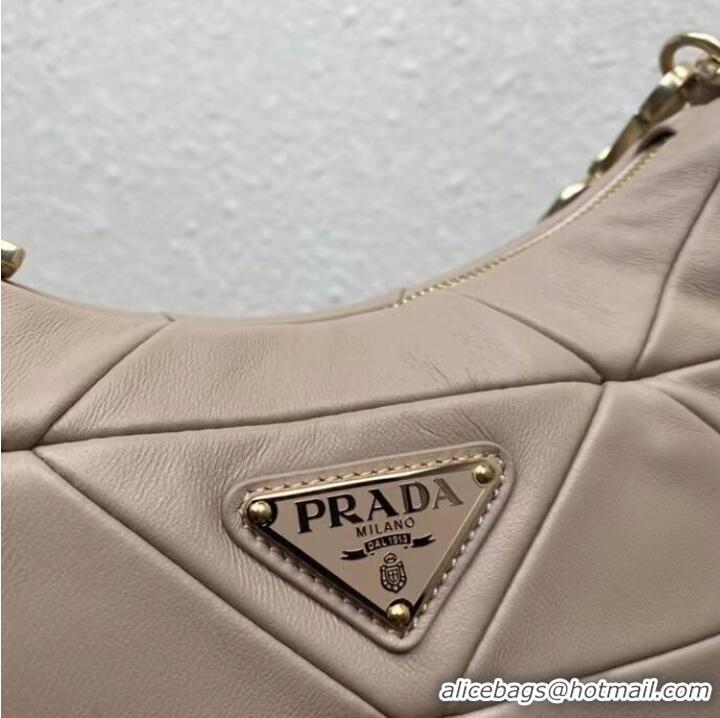 Stylish Prada System nappa leather patchwork shoulder bag 1AC151 Biscuits