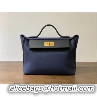 Famous Brand Hermes Kelly Original togo Leather Tote Bag H2424 royal blue