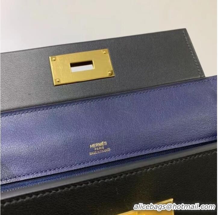 Famous Brand Hermes Kelly Original togo Leather Tote Bag H2424 royal blue