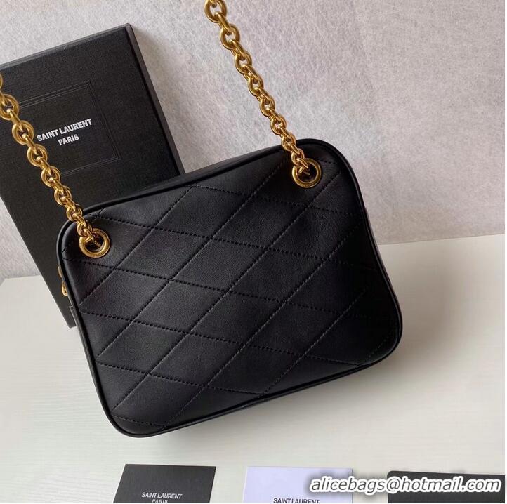 Famous Brand YSL LE MAILLON SMALL CHAIN BAG IN QUILTED LAMBSKIN 6693081 black