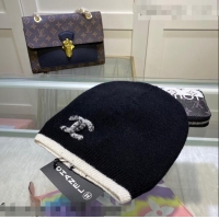 Promotional Chanel Wool Knit Hat 110569 Black 2021