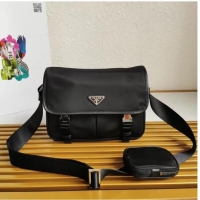 Hot Style Prada Re-Nylon and Saffiano leather shoulder bag 2VD769 black