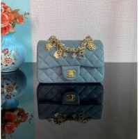Cheapest Chanel Classic Flap Shoulder Bag Original Sheepskin leather AS2326 blue