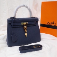 Market Sells Hermes Kelly Shoulder Bag Original TOGO Leather KY3255 royal blue