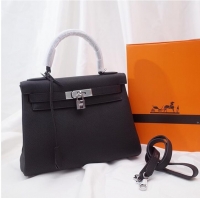 Particularly Recommended Hermes Kelly Shoulder Bag Original TOGO Leather KY3255 black