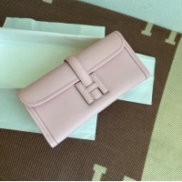 Fashion Discount Hermes Original jige swift Leather Clutch 37088 light pink