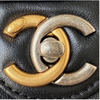 Promotional Chanel Original Leather Pearl Hairpin Badge Bag AS2979 Black