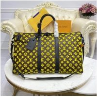 Stylish Grade Louis Vuitton KEEPALL BANDOULIERE 50 M45069 yellow