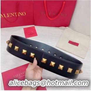 Market Sells Valentino Original Calf Leather Belt 7.0CM V96788 Black