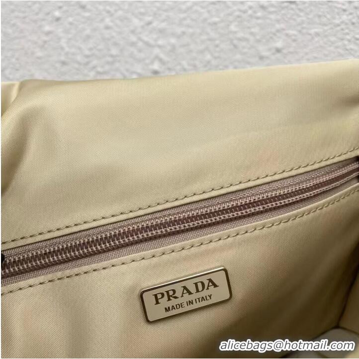 Discount Prada Re-Nylon and nappa leather shoulder bag 1BM313 Biscuits