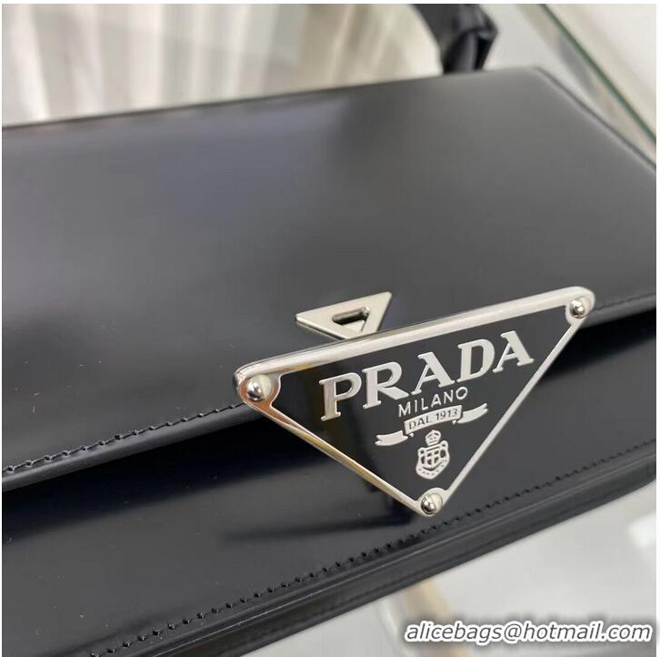 Famous Brand Prada Cleo brushed leather shoulder bag 1BN321 black