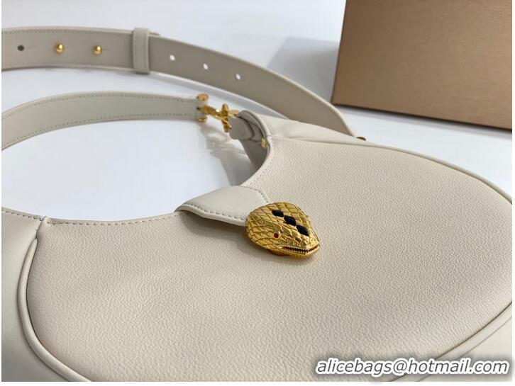 Modern Classic BVLGARI Shoulder Bag Calfskin Leather B281640 white