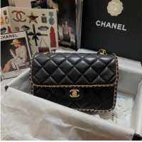 Famous Brand Chanel SMALL FLAP BAG AS1672 Black