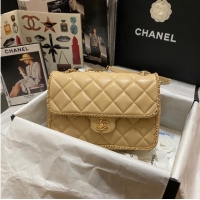 Pretty Style Chanel SMALL FLAP BAG AS1672 apricot