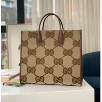 Famous Brand Gucci Tote bag with jumbo GG 678839 brown